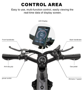 จักรยานไฟฟ้าล้อโต 750W สำหรับผู้ใหญ่และวัยรุ่น รุ่น Moped Dirt Ebike ยาง 20 นิ้ว ความเร็วสูง สำหรับขี่ในเมือง ถนน และภูเขา รุ่น ECS306 ECS306 - Product Image 4