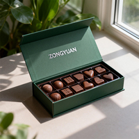 Boîte d'emballage de chocolat personnalisée en matériau imprimé, magnétique, luxueuse, laminée, avec motif gaufré, pour cadeau, Saint-Valentin, dessert, événement