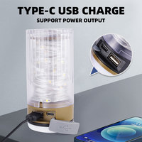 Tente LED étanche rechargeable par USB de 10 mètres, guirlande lumineuse de camping colorée pour la randonnée, la pêche, la décoration de la voiture