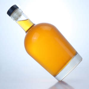 Botella de Licor Redonda de Vidrio Premium de 750 ml con Fondo Grueso, Botella Personalizada para Whisky, Ron y Tequila, Proveedor Directo de Fábrica de Vidrio - Product Image 3