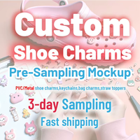 Breloques décoratives personnalisées en PVC pour lacets de chaussures de 2,5 à 3,4 cm, vente en gros, fournisseur 2021 via DHL Fedex