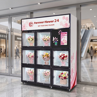 Distributeur Automatique de Fleurs de Luxe 24h/24 avec Écran Tactile 15,6'' et 8 Portes pour la Conservation des Fleurs Fraîches, Idéal pour les Places Publiques