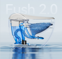 WC intelligent automatique de luxe de type œuf avec télécommande, siège chauffant et chasse d'eau, ensemble cuvette bidet à siphon en S pour hôtels et salles de bain