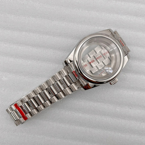 Cassa per <span class=keywords><strong>Orologio</strong></span> in Acciaio Inossidabile da 36mm 39mm con Vetro Zaffiro e Cinturino President, Compatibile con Movimento NH35/36 - Product Image 2