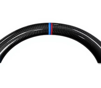 Volant sport en cuir et fibre de carbone personnalisé pour BMW M3 M4 M5 F10 F30 3 branches 40 mm avec palettes de changement de vitesse