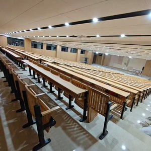 Respaldo de Hierro con Base de Madera, Adecuado para Escaleras Universitarias, Aulas, Auditorios y Asientos de Iglesia - Product Image 6