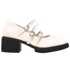 Ann's Vintage Triple-Strap Toe Platform Mary Jane Loafers 6cm Synthetic Anti-Friction Insole Durable Arch Support Comfortable - Product Image 2