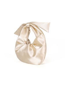 Bell Original Solid Color Square Satin Bow Chains <b>Clutch</b> Evening Bag Pleats Golden Elegant Fashion Birthday <b>Wedding</b> Banquet - Product Image 4