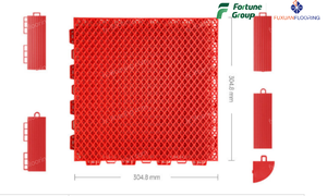 พื้นสนามกีฬาอเนกประสงค์ขนาด 20*20 ฟุต แบบถอดประกอบได้ สำหรับสนามบาสเกตบอลกลางแจ้งและในร่ม - Product Image 5