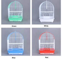 Cage à oiseaux horizontale coulissante en fer avec plateau amovible pour usage domestique, volière en métal pour perroquets