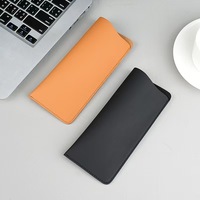 Étui à lunettes en cuir de vache véritable avec logo personnalisé, étui souple pour lunettes de soleil, étui portable pour lunettes, sac de rangement pour lunettes, cadeau d'affaires