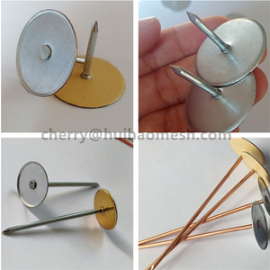Goupilles Cuphead de calibre 10 avec rondelles enduites de plastique isolées utilisées pour l'entrepreneur d'isolation de revêtement de conduit - Product Image 4