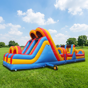 WINSUN - Pista de Obstáculos Inflable para Exteriores, 25 Metros de Largo, Material de PVC, Certificación CE, para Mayores de 5 Años, Juegos Competitivos - Product Image 1
