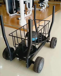 Commercial Fitness Push Sled <b>Cart</b> With Storage Basket Weight Plate Loading Design For Outdoor Grass Carpet Floor Workout Factory - Product Image 6