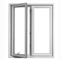 Portes et fenêtres en PVC à verre trempé teinté, résistantes aux intempéries, avec moustiquaire en fibre de verre, pour le contrôle des insectes dans les appartements (vente en gros)