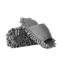 Chaussons d'intérieur carrés multicolores confortables et doux en chenille microfibre lavable pour femmes