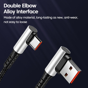 <span class=keywords><strong>Cable</strong></span> <span class=keywords><strong>USB</strong></span> Tipo C a Tipo C de 90 Grados, 6A 66W, Carga Rápida, 25CM 50CM, <span class=keywords><strong>Cable</strong></span> <span class=keywords><strong>USB</strong></span> C para Banco de Energía, para iPhone, Huawei, Xiaomi - Product Image 6