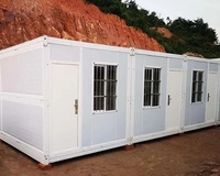 Maison Conteneur Modulaire Pliante à Prix Usine Avantageux, Maison Préfabriquée Pliable, Combinaison Flexible sur 2 Niveaux, Maison Portable