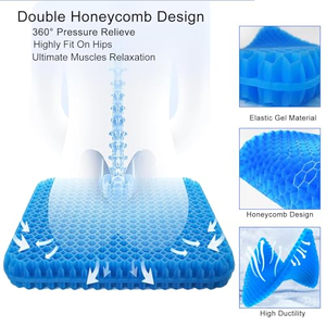 Cooling Gel Seat Cushion, Breathable & Non-Slip Cover, Pressure Relief <b>Chair</b> <b>Pad</b> for Office, Home & Car Seat Use - Product Image 4