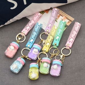 Cute <b>Cat</b> Keychain - Mini Yogurt Bottle Acrylic Pendant Kawaii Bag Charm for <b>Backpack</b> Purse Keys Wholesale - Product Image 6