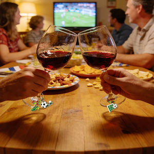 Breloques personnalisées en métal <span class=keywords><strong>pour</strong></span> verres à vin sur <span class=keywords><strong>le</strong></span> thème du football, marqueurs de boissons en gros <span class=keywords><strong>pour</strong></span> fêtes, ensemble d'identification <span class=keywords><strong>pour</strong></span> bars et cadeaux <span class=keywords><strong>pour</strong></span> fans de sport - Product Image 5