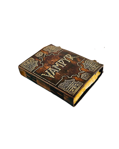 Vampyr Slayer Leather Grimoire Handmade Vintage Embossed Journal <b>Blank</b> Pages Gothic Spell <b>Book</b> Fantasy Witchcraft Notebook Gift - Product Image 6