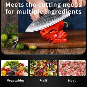 Sang Trọng Nhật Bản Bất Damascus Giả Mạo Dao Nhà Bếp Thép Không Gỉ Vg10 Damascus Core Phi Bloodwood Xử Lý - Product Image 3