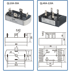 QL30-10 30A 1000V <span class=keywords><strong>Rectificador</strong></span> <span class=keywords><strong>de</strong></span> puente monofásico <span class=keywords><strong>de</strong></span> cuatro patas <span class=keywords><strong>de</strong></span> alta potencia, SCR <span class=keywords><strong>de</strong></span> conversión AC-DC <span class=keywords><strong>de</strong></span> <span class=keywords><strong>onda</strong></span> <span class=keywords><strong>completa</strong></span> para fuentes <span class=keywords><strong>de</strong></span> alimentación industriales - Product Image 5