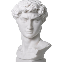 Buste de David en marbre sculpté à la main, design européen moderne et naturel, pour usage intérieur et en villa