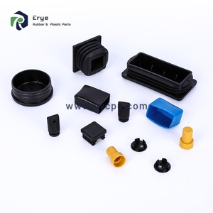 Tùy chỉnh đúc nhựa cắm hình chữ nhật ống Đen PVC nhựa End Cap - Product Image 1
