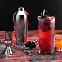 Kit de Barman Complet Mixologie avec Shaker à Cocktail Bouteille à Martini de 700ml, Pilon et Outils Accessoires de Bar