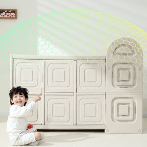 モダンなプラスチック製多機能高さ調節可能カスタマイズカラーキッズキャビネット（リビングルーム、寝室収納、おもちゃ整理用） - Product Image 3