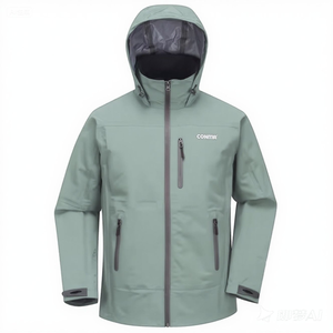 <strong>Mens</strong> Outdoor Waterproof <strong>Jacket</strong> Polyester Plain <strong>Rain</strong> <strong>Jackets</strong> Black Wind Breaker Hoodie 3 Layer <strong>Rain</strong> <strong>Jackets</strong> - Product Image 2