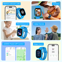 Montre connectée pour enfants LAGENIO K3 CE FCC 1,7 pouce avec appel vidéo, WIFI+GPS+LBS, appel SOS, Relojes 4G pour enfants