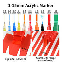 Vente en gros, marqueurs acryliques avec grande tête, graffiti, 15mm, pointes feutre, stylos à peinture acrylique pour toile, fenêtre