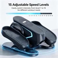 Mini-elliptique électrique sous bureau, pédalier d'exercice assis pour les jambes, 15 vitesses, double mode, équipement de fitness pour la maison et le bureau