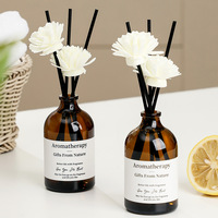 Décoration d'intérieur, diffuseur de parfum à bâtonnets en verre vide pour huiles essentielles, surface lisse et plate, logo personnalisé, couleur et emballage