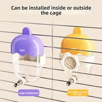Bouteille d'eau pour perroquet en acier inoxydable Tafit, type broche, sans fuite, idéale pour les transporteurs de voyage, abreuvoir mignon pour oiseaux, pour calopsites et canaris