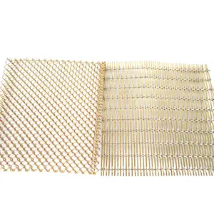 Colorful Stainless Copper Aluminum Decorative Glass Laminated Wire Mesh