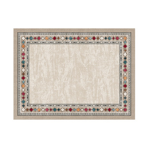 Tapis de porte romantique en coton et bambou, motif géométrique, rectangulaire, antidérapant, pour entrée de maison - Product Image 3