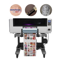 Impresora UV DTF de rollo a rollo de 12 pulgadas A3 (30 cm) fácil de operar, impresora de pegatinas transparentes UV, impresora UV DTF A3 con Xp600