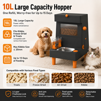Distributeur automatique intelligent pour animaux de compagnie, grande capacité 10L, moderne, étanche, avec caméra HD et vision nocturne, contrôle par application, pour chats de grande taille et chiens de petite et moyenne taille