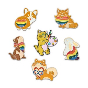 Arc-en-ciel fierté drapeau émail broches lesbienne Gay <span class=keywords><strong>LGBT</strong></span> allié broche bisexuel broche hommes femmes transgenre métal artisanat vêtements sacs chapeaux - Product Image 4