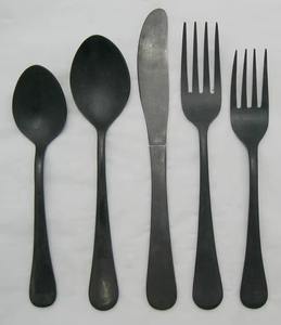 Cubiertos de acero inoxidable negro mate, juego de cubiertos elegante, duradero, elegante para el Hogar, Restaurantes, ocasiones especiales, uso en comedor - Product Image 1