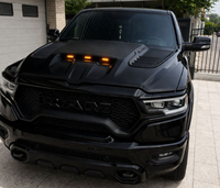 Front Bumper TRX Style Grille/front Bumper with LED Fog Lights/hood (RAM 1500 19-23 Limited, Longhorn)