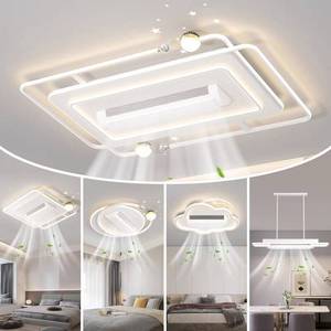 Ventilador <span class=keywords><strong>de</strong></span> Techo LED Moderno y Silencioso con Control Remoto, Tres Colores, Viento Fuerte, Antiparpadeo, Sin Aspas, para Sala <span class=keywords><strong>de</strong></span> Estar, Dormitorio, <span class=keywords><strong>Comedor</strong></span> - Product Image 6