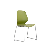 Chaise de bureau visiteur empilable robuste avec cadre en acier 16*1,5 mm et coque en PP vierge, pieds métalliques peints BN, CPY-502