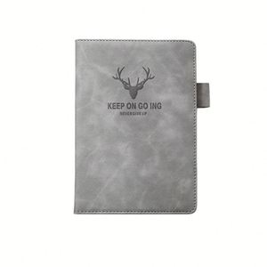 Carnet de notes A5 en cuir PU super épais X418 200/360 pages, logo personnalisé - Product Image 3