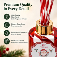 Diffuseur de parfum d'ambiance à bâtonnets en fibre, 150 ml, longue durée, sans alcool, aux huiles essentielles, pour Noël, mariage et décoration intérieure