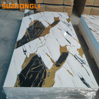 Shandong usine fabricant matériel haute feuille de marbre UV 3mm feuille intérieure panneau alternatif pour décoration murale Pvc